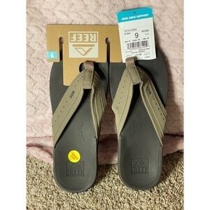 Reef Ortho Spring Flip Flops Sandals Brown Men US 9 High Arch Support NIB